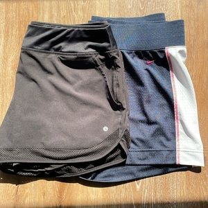 Two pairs of athletic shorts size L